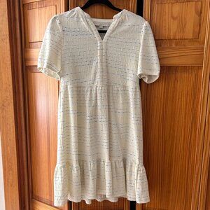 ✨ LOFT Spacedye Puff Sleeve Flounce Swing Dress – XS ✨
